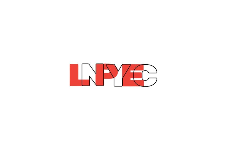 LPE's logo: the letters "LPE" overlapping "NYC"