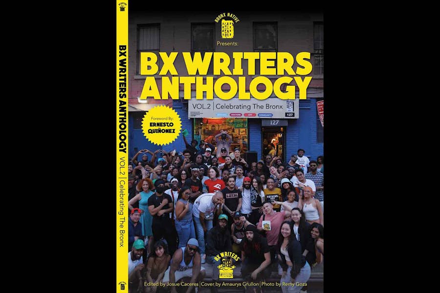 Cover of BX Anthology, Vol. 2 showing over 70 of the writers and photographers who contributed to the book
