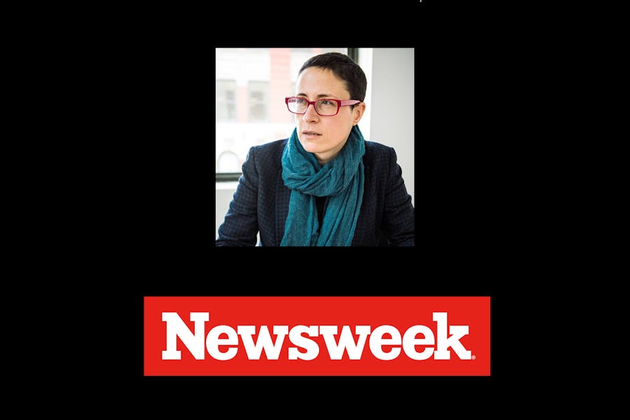 Headshot of Jessica Pisano above Newsweek logo