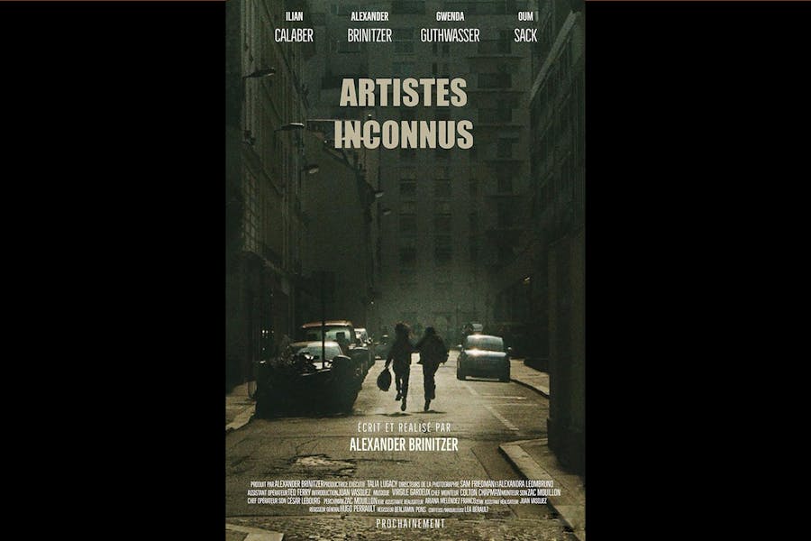 Poster of Unknown Artists showing 2 people running down a street away from camera.