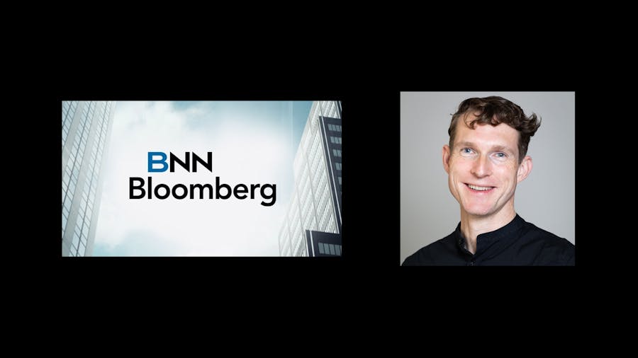 Headshot of Nicolas Langlitz next to masthead of BNN Bloomberg