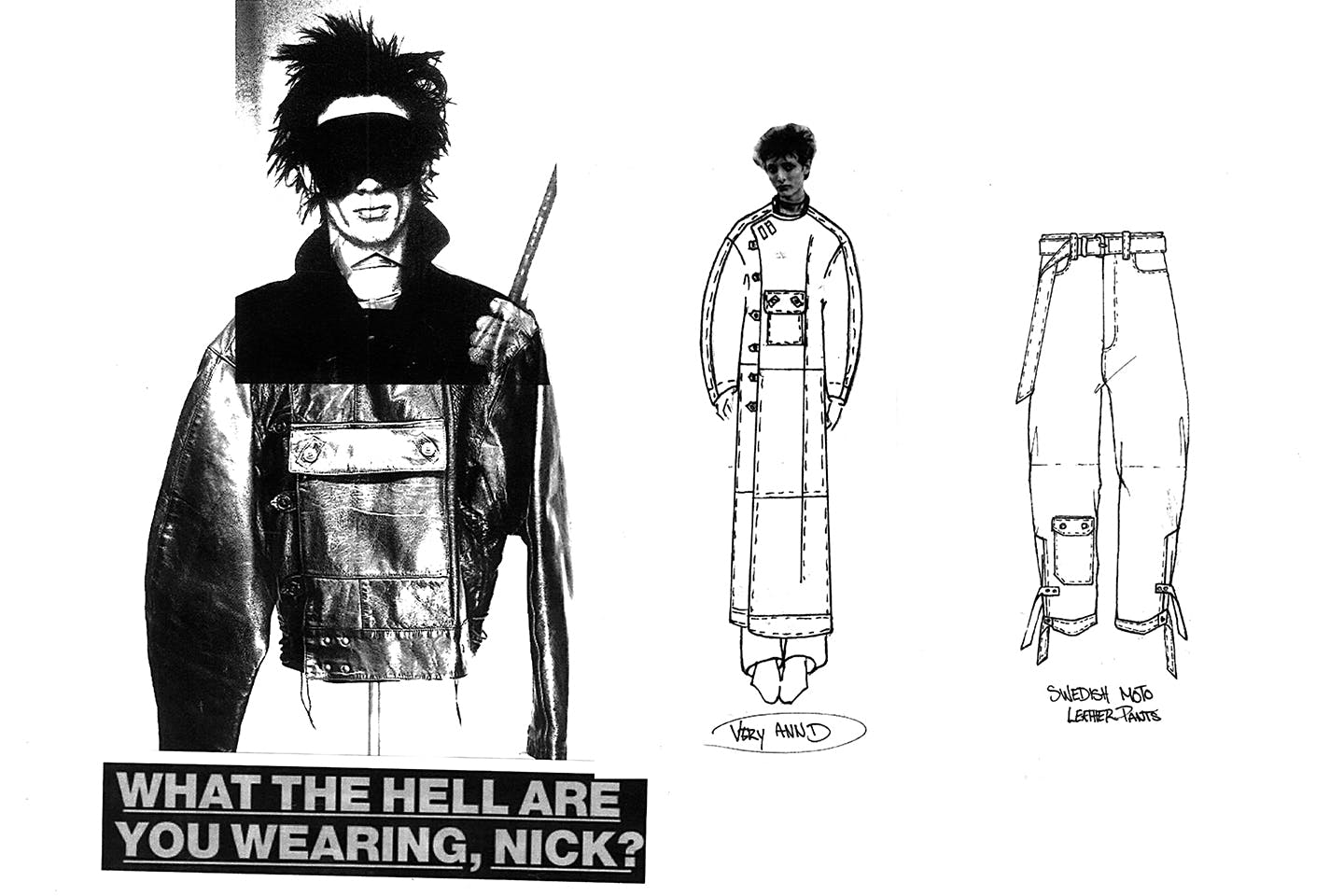 Page from Logan Monroe Goff’s sketchbook showing design process and conceptual development for his collection. Page from Logan Monroe Goff’s sketchbook showing design process and conceptual development for his collection.