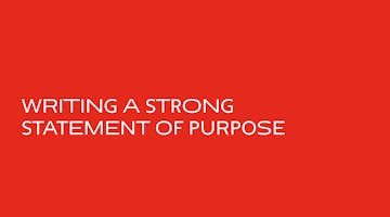 Writing a Strong Statement of Purpose