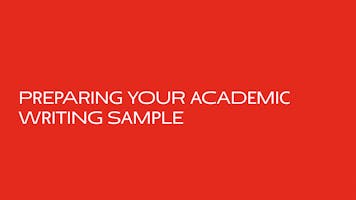 Preparing Your Academic Writing Sample