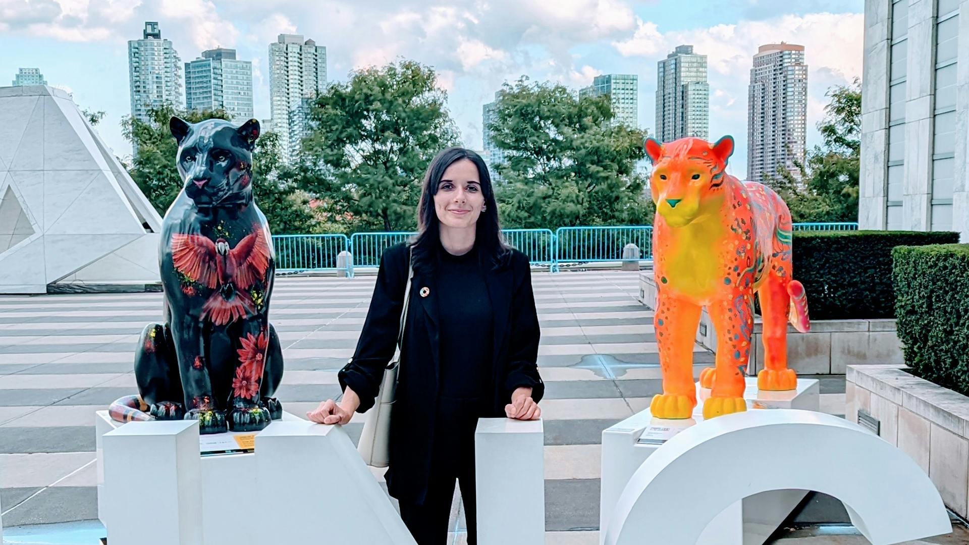 Noemi Florea on museum rooftop