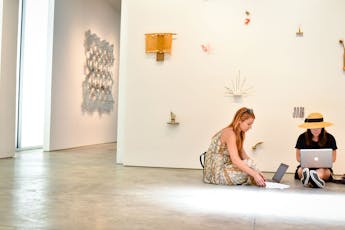 Writers in gallery space